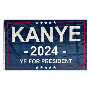 Accessoires chanteur américain KANYE 2024 drapeau Kanye drapeau 3x5 pieds impression numérique