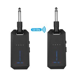 Accessoires Ammoon AM5G Wireless 5.8G Guitars System Audio -zender en ontvanger ISM -band voor elektrische basgitarenversterkergereedschap