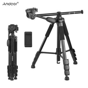 Accessoires Andoer 157cm Statief Horizontale Camera Statief Aluminiumlegering 5kg Laadvermogen 1/4In Telefoonklem Draagtas voor Video-opname