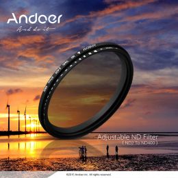 Accessoires Andoer 5282 mm Nd Fader Neutral Density Instelbare ND2 tot ND400 variabele filterfotografie voor Canon Nikon DSLR -camera