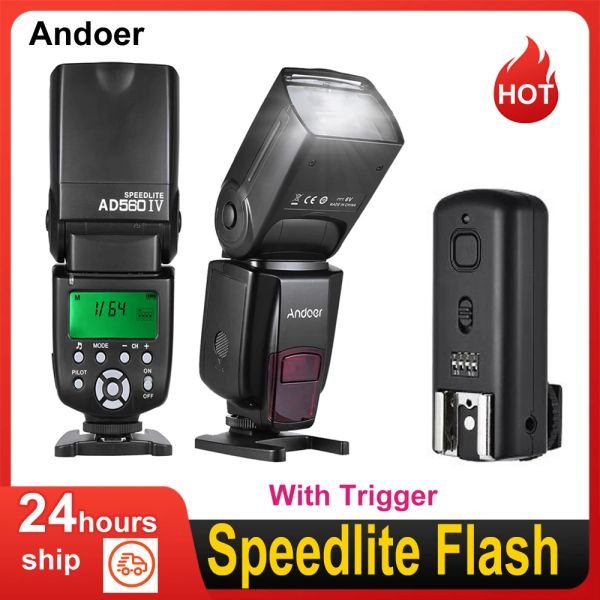 Accesorios Andoer AD560 IV Speedlite Flash Light 2.4G Wireless Universal Oncamera GN50 con disparo de flash para Canon Nikon Sony DSLR