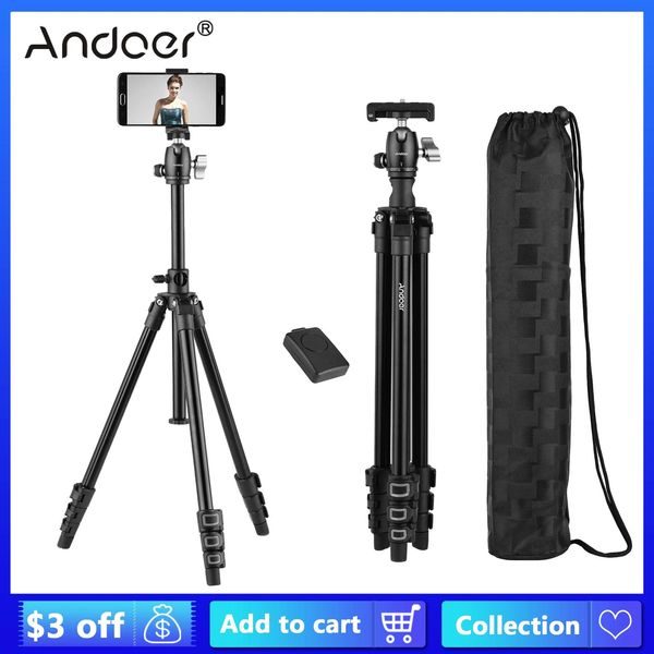 Accessoires Andoer Q160H Trépied d'appareil photo avec télécommande à tête sphérique panoramique à 360 degrés pour appareils photo reflex numériques Canon Nikon Sony Smartphones
