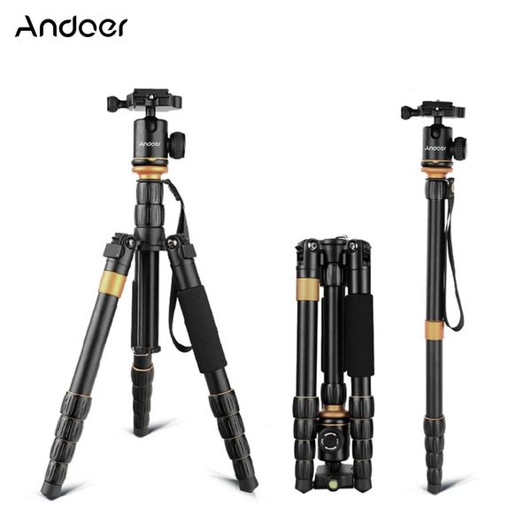 Accessoires Andoer QZ278 trépied professionnel pour appareil photo monopode avec rotule pour Canon Nikon Sony DSLR trépied mieux que Q999s Q666 Pro