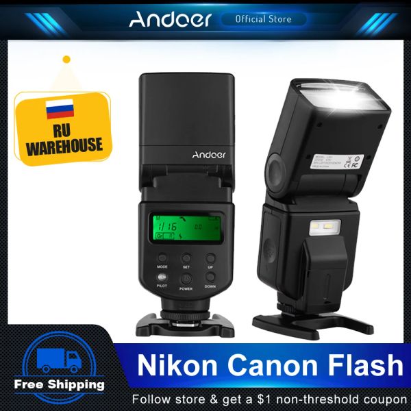 Accessoires Andoer Universal Flash Speedlite Gn40 Alivable LED Fill Light Oncamera Flash Lampe pour canon Nikon Olympus Pentax DSLR Caméras