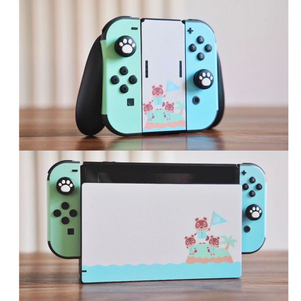 Accessoires Animal Crossing Skin Protector Sticker pour Nintendo Switch / Lite NS Console + Contrôleur + support de support Film protecteur Skin ns