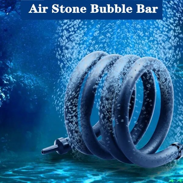 Accessoires Aquarium Air Pierre Bulle Bar Mur Rideau Tuyau Tube 30120 cm Air Bulle Aérateur Fish Tank Pompe Hydroponique Diffuseur D'oxygène Tube