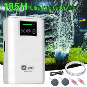 Accessoires Aquarium Vistank Zuurstofpomp Opladen Dualpurpose luchtpomp USB Lithium Batterij Huishouden Draagbare vissen Mute 6000ma Outdoor