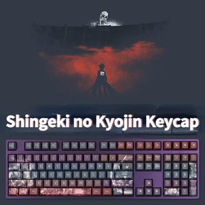 Accessoires aanvallen op Titan PBT KeyCap Rainbow Gradient Anime Sublimation Sublimation Cherry Profile 108 Keys Mechanische toetsenbordkap