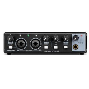 Accessoires Audio Interface Sound Card Monitor Electric Guitar Recording voor Live Broadcast Studio Computer Audio -apparatuur