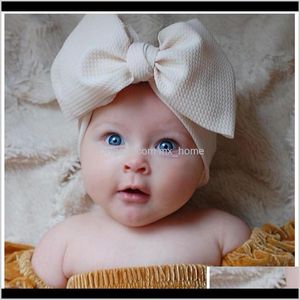 Accesorios Bebé Maternidad Entrega de caída 2021 10 colores Bebé Niñas grandes Diadema 7 pulgadas Big Bowknot Headwrap Niños Arco para el cabello Algodón Ancho H