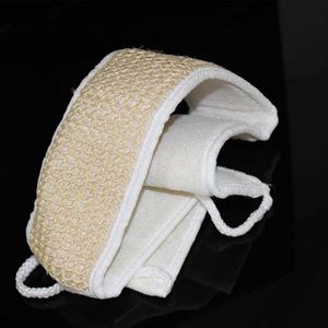 Accesorios Herramientas de baño Massaje Massage Cleaning Exfoliating Lino Strap Tool de ducha Cuerpo Fuerador Natural Natural 240415