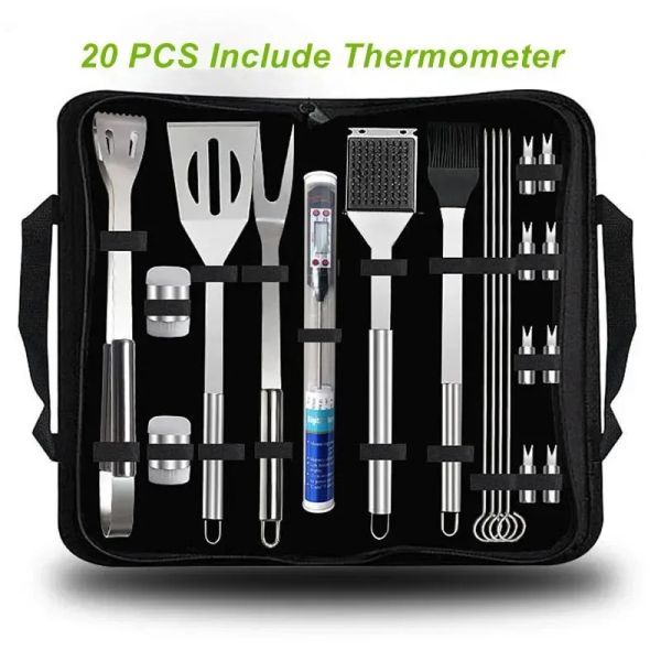 Accessoires Set outils de barbecue Barbecue Ustensile AccessoraireHermometer Barbeque Grilling Accessoires Outdoor Gril Tools Set BBQ Ustensil