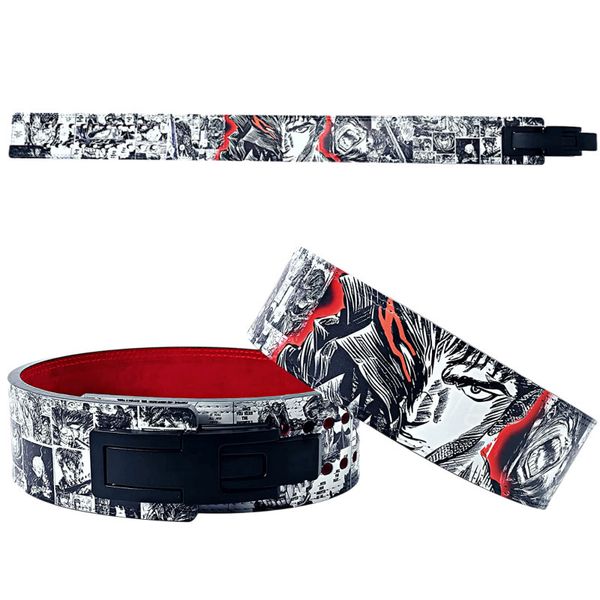 Accessoires Berserk Anime Gewichtheffen Riem Leer Gewichtheffen Hendel voor Mannen Vrouwen Gym Fitness Powerlifting Taille en Rug Ondersteuning 230713