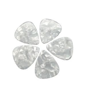 Accessoires meilleurs prix blancs de guitare perloide picks celluloïd perle blanc différent épaisseur guitare plectrum moq 100pcs
