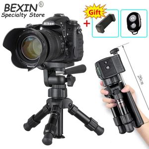 Accesorios BEXIN Trípode liviano Cámara de mesa Soporte para teléfono Soporte portátil de escritorio Compacto Mini trípode para teléfono Cámara DSLR