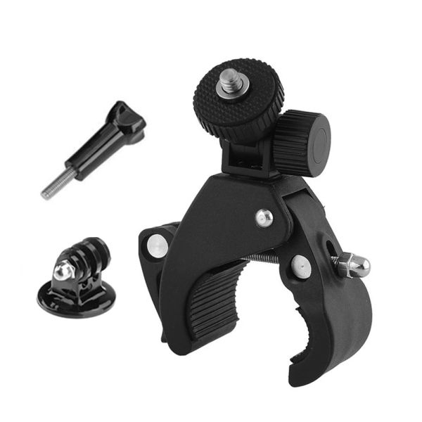 Accesorios para bicicleta y motocicleta, abrazadera para manillar para Gopro hero, soporte para cámara, adaptador de Clip para cámara deportiva SJCAM