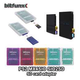 Accessoires Bitfunx Diy MX4SIO SIO2SD SD Adaptateur de carte pour les consoles de jeu PS2 + V1.966 64 Mo FMCB OPL1.2.0 COMBO CARDE