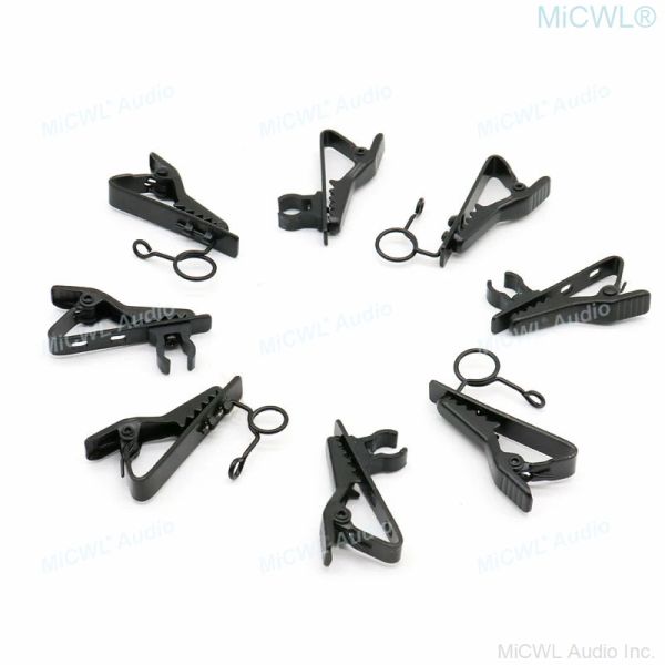 Accessoires Black Metal Clip Lavalier Chead Microphones Pince de fixation pour Sennheiser Shure AudioTechnica Microfone 6 mm Taille