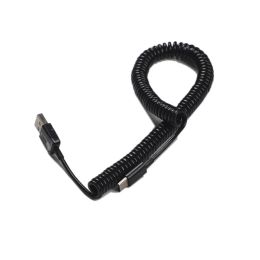 Accessoires Zwart Wit Type C Connector Springkabel Duurzame gegevenslijn opgerolde kabel voor toetsenbordtelefoon