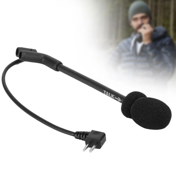 Accesorios Black Z Tactics Tactics Microphone Mic 2 Pin para COMTAC II H50 Auriculares de reducción de ruido Clear Sound microfone