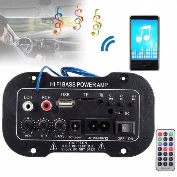 Accessoires Bluetooth Compatible 2.1 Board d'amplificateur audio 220V AMP BASS HIFI AMP USB FM Radio TF Player Subwoofer Car Power Amplificateurs