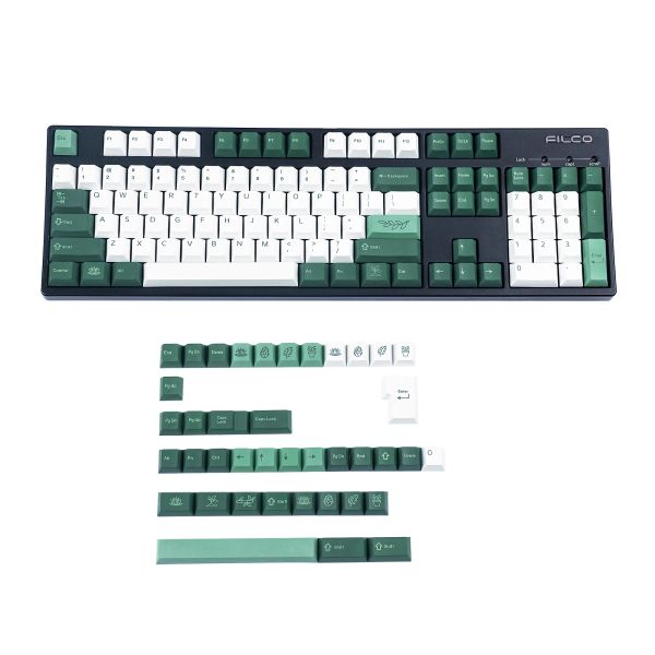 Accesorios Dye botánico Sub teclado PBT PBT CHERRY Perfil Alemán italiano italiano UK ISO Capas de teclas para TKL GK61 96 GMMK MX Teclado