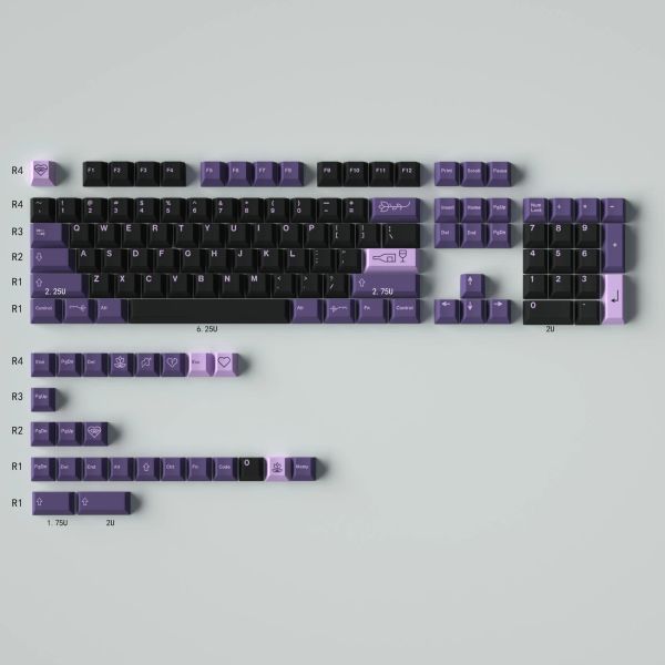 Accesorios Bowz Keyboard KeyCaps para GMK Primer amor Bustio Cherry Perfil PBT Sub Purple KeyCaps Clone KeyCaps