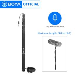 Accessoires Boya BYPB30A Microphone Enregistrement d'équipement diffusé Microfilm Radio Microphone Fibre de carbone Chick Pole Boom Interview Live Ect