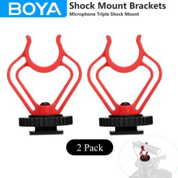 Accessoires BOYA Microfoon Triple Shock Mount Brackets voor BYMM1 RODE VideoMicro Cardioid Shotgun Oncamera condensatormicrofoon (2 stuks)