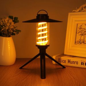 Accessoires messing camping zaklamp 2000 mAh buitentent hangende lamp waterdichte dimbare fakkel licht noodlamp voor vissen wandelen