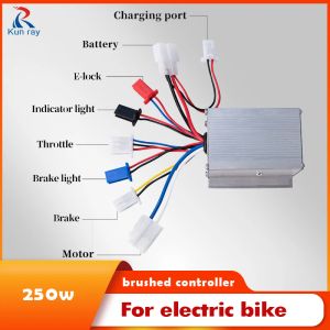Accesorios Controlador cepillado Controlador de velocidad de 250 W 250W para DC Motor Motor Controlador de bicicleta eléctrica Piezas de bicicleta eléctrica LB27