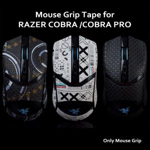 Accessoires BTL Mouse Grip Tape Tape Skate Lizard Skin Sticker pour Razer Cobra Pro non Slip Suck Sweat Pre coupe Instand facile Couverture complète