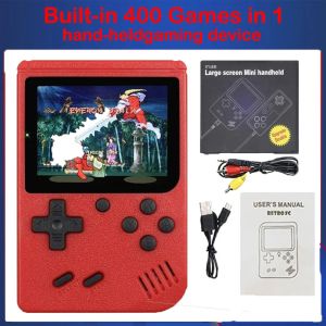 Accessoires intégrés 400 jeux Console de jeu vidéo portable Portable 8 bits de 3,0 pouces Couleur mini console vidéo Portable Mini Kids Color Game Game Player