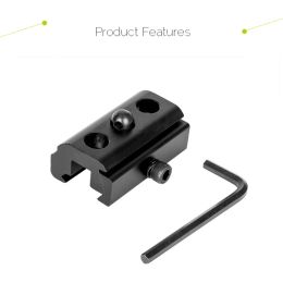 Accessoires vlinderbeugel Adapter metalen adapter, tactisch statief, zwarte aluminiumlegering, drie gatgewricht, 20 mm
