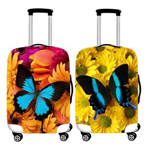 Accessoires Couvre-bagages de motif de papillon épaississer les couvercles de protection de la valise Elasticité Couvre-bagages de 1832 pouces Couvertures de protection