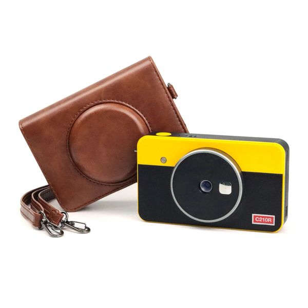 Accesorios Cape de cámara C210R para Kodak Mini Shot 2 Accesorios de impresoras de la cámara instantánea de la cámara retro, con bolso de cuero correa de hombro