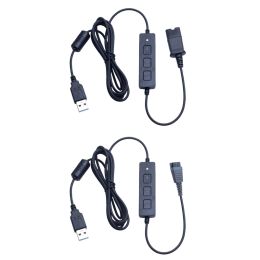 Accessoires casque de centre d'appels, câble à déconnexion rapide vers prise USB pour adaptateur QD Hwadset
