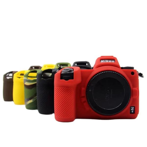 Accesorios funda de cámara armadura de silicona funda de piel Protector de cubierta de cuerpo para Nikon Z6 Z7 Dslr cubierta de cuerpo de cámara Protector bolsa de vídeo