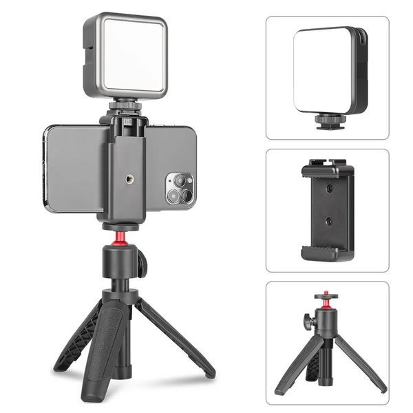 Accessoires Caméra Lumière Étendre Trépied Selfie Bâton Dimmable LED Vidéo RVB Bluetooth Vlog Kit Trépied Youtube Live Conference Light Kit