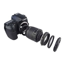 Accesorios Cámara Macro de lente Macro Conjunto de adaptador inverso para Canon EOS 70D 80D 700D 750D 800D 1200D 100D 200D 5D2 5DIII 5DIV 6D Mark II 77D DSLR