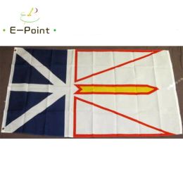 Accesorios Bandera de Terranova y Labrador de la provincia de Canadá 2 pies * 3 pies (60 * 90 cm) 3 pies * 5 pies (90 * 150 cm) Decoraciones navideñas para la bandera de la bandera del hogar