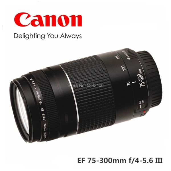 ACCESSOIRES CAME CAME CAMERIE EF 75300MM F / 45.6 III TEMBLOTO LES LES POUR 1300D 650D 600D 700D 77D 800D 60D 70D 80D 200D 7D T6 T3I T5I