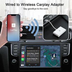 Accessoires auto dvd Draadloze CarPlay Adapter Voor IPhone Draadloze Auto Adapter Draadloze Carplay Dongle Plug Play 5GHz WiFi voor IOS TV BOX ZZ