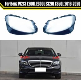 Accessoires Capes-front de la voiture pour Mercedesbenz W213 E200L E300L E320L E350L 2016 ~ 2020 Verre du phare de couverture de lampe à lampe de lampe à lampe