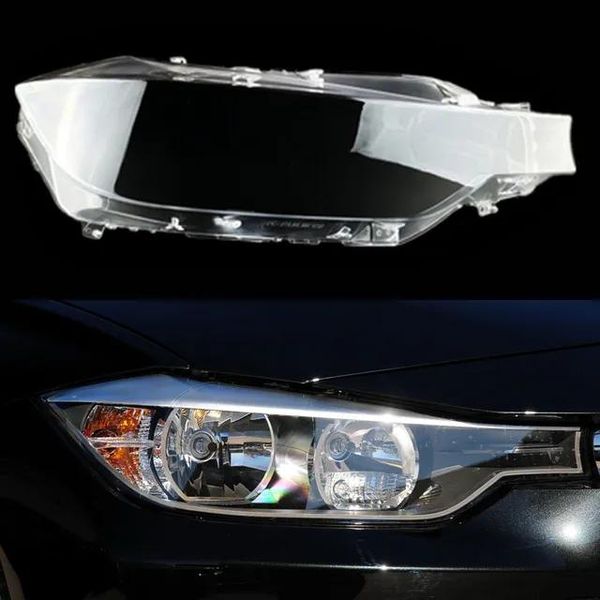 Accesorios Carcasa de faro de repuesto para coche, tapas de luz, pantalla de lámpara, cubierta de lente de cristal para BMW Serie 3, 320i, 328i, 316i, 335i, 2013, 2014, 2015