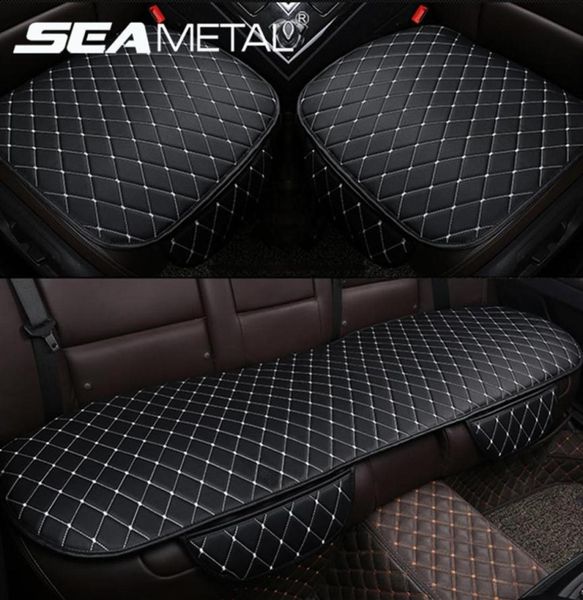 Accessoires Couvertures de siège d'automobile PU Couvre de siège en cuir automobiles Universal Auto Interior Cushion Quatre saison Protect Set Chair Mat2867895664