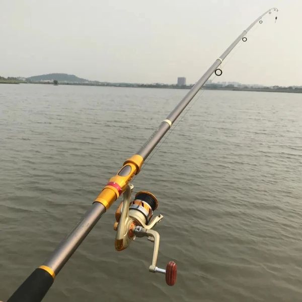 Accessoires Carbon Farthrow Rod 2.13.6 m Pôle dur pour capture de poisson géant Télescopique Spinning Boat Boat Pipides de pêche à la carpe