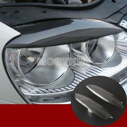 Accesorios de fibra de carbono para faros delanteros, tapa tipo ceja para VW Golf 5 GTI R32 MK5 2005-2007