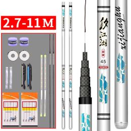 Accesorios Varilla de mano de carbono 28 Coda de pesca de tortura Tenkara Fishing 7m 8m 9m 11m CARP CARGA Long HERA CANDA VITLA FISHING