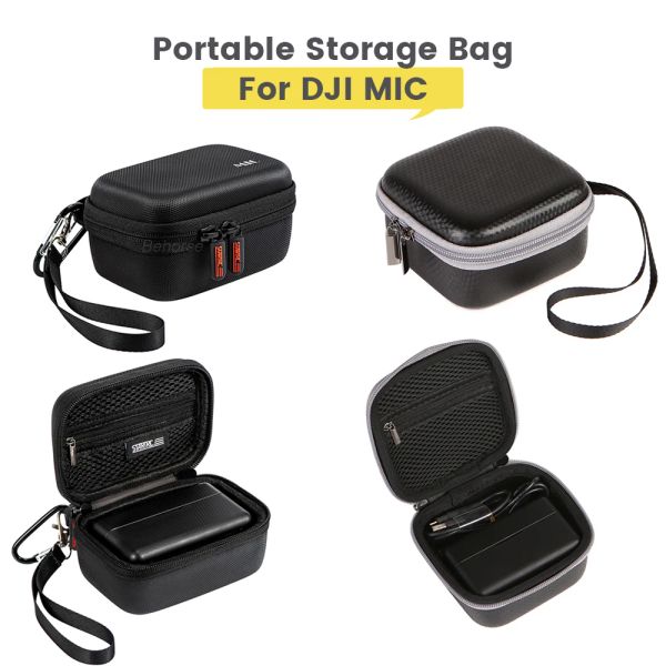 Accessoires de transport pour DJI Mic Accessoires Sac de rangement Portable Boîte de stockage extérieur pour DJI Boîte de protection des microphones avec crochet